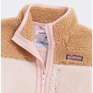 New Girls' Color Block Full-Zip SuperShep™ size 14